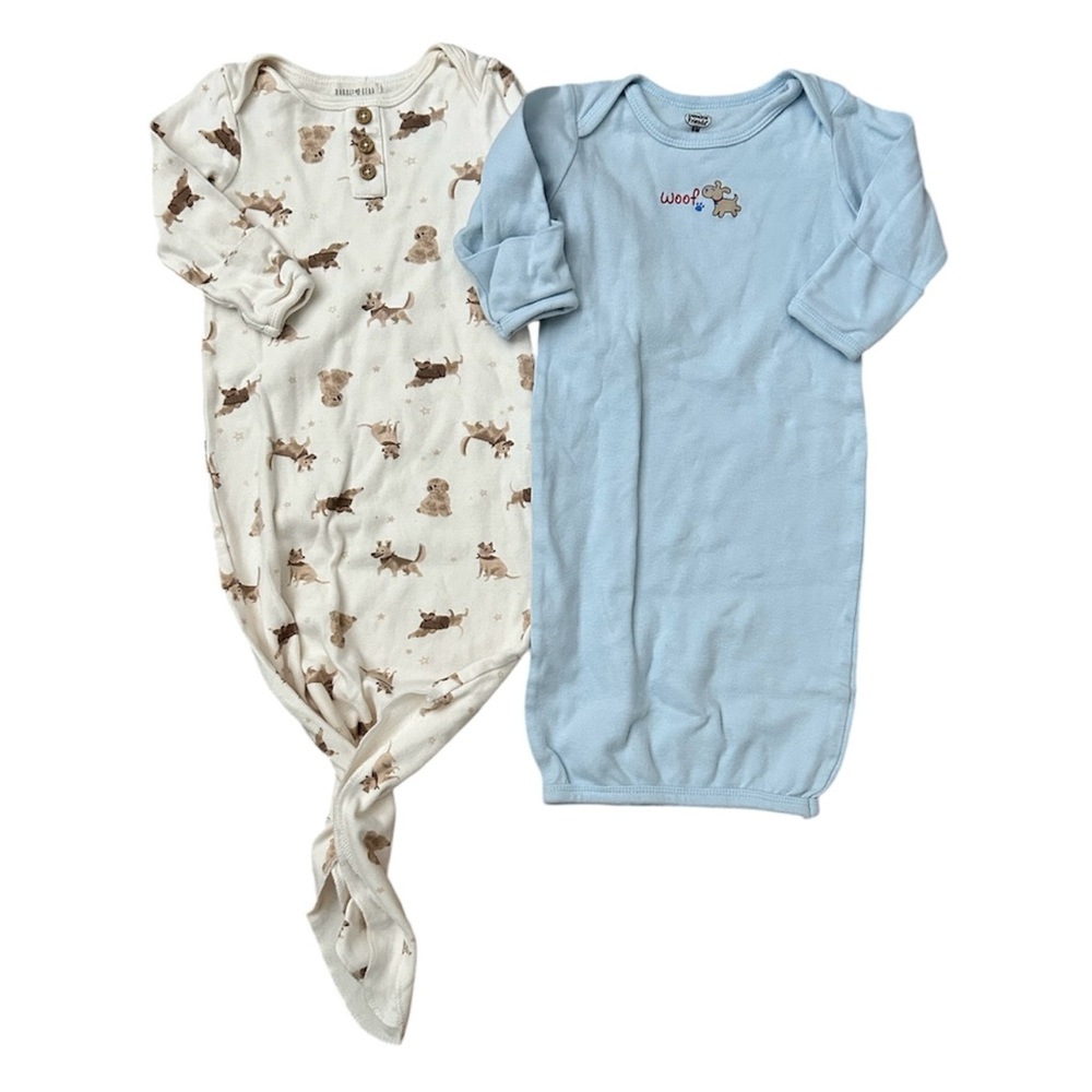 0-3m 3-6m Baby Night Gown Sleep Sleeping Nighty Pjs Pajamas Open Boys Girls 3m